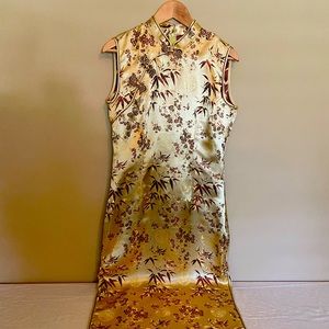 Cheong-Sam Golden Dress